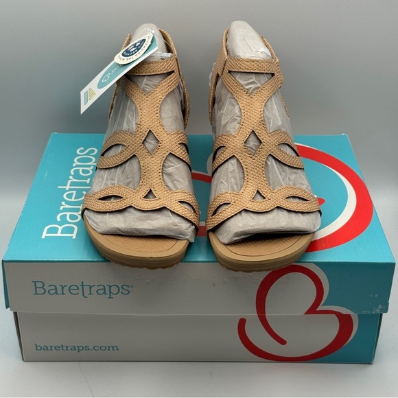 Baretraps Raeanne Wedge Sandals • Sand Color • Size 8M • New in Box - Picture 2 of 10